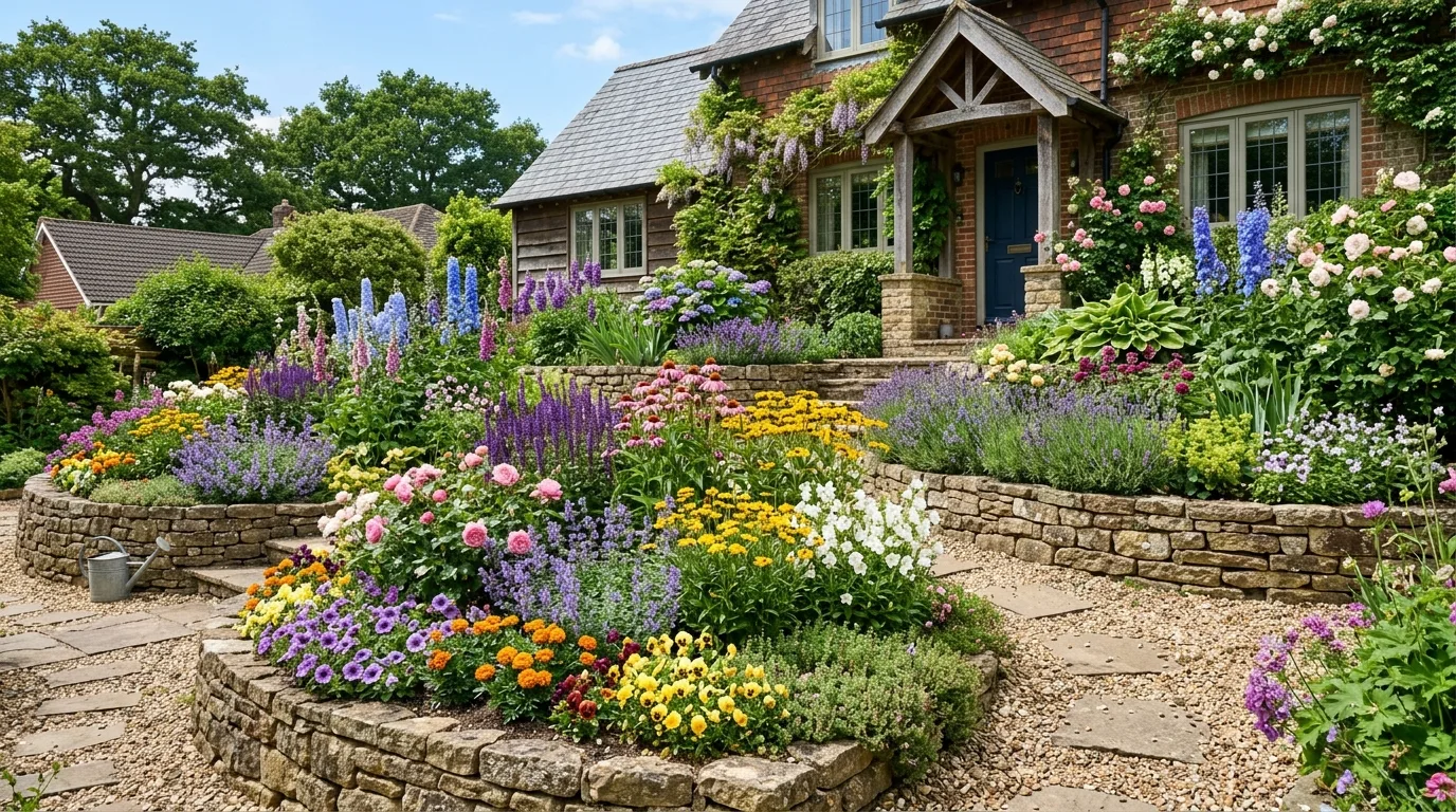 Raised-Look Bed With Defined Border